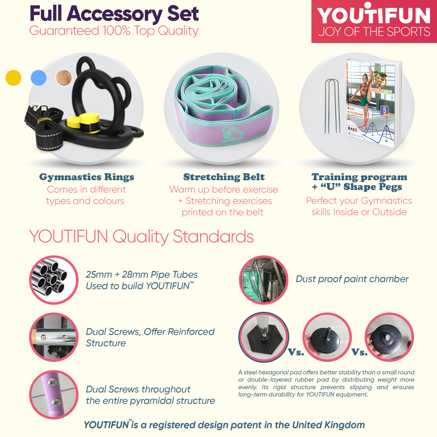 Fiberglass Gymnastics bar (Blue)