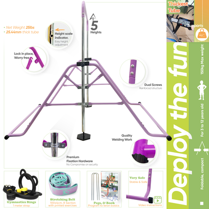 Steel Gymnastics Bar (Purple)