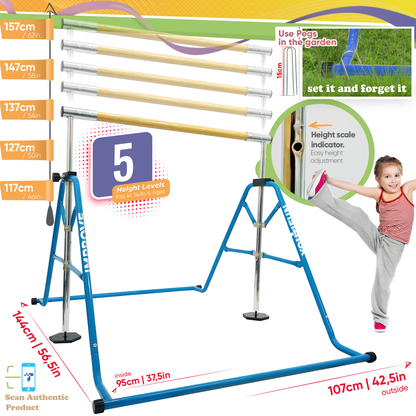 Fiberglass Gymnastics bar (Blue)