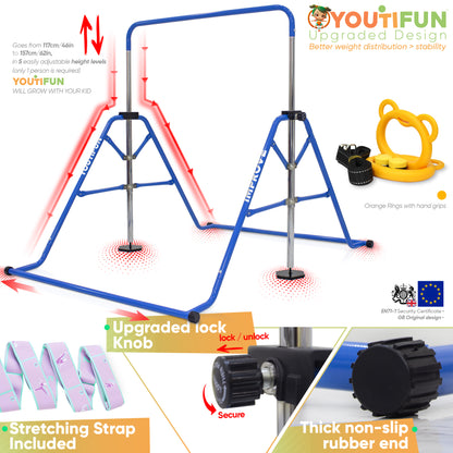 Steel Gymnastics bar (Blue)